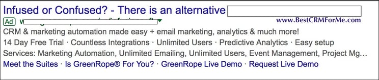 Greenrope vs Infusionsoft attack ad