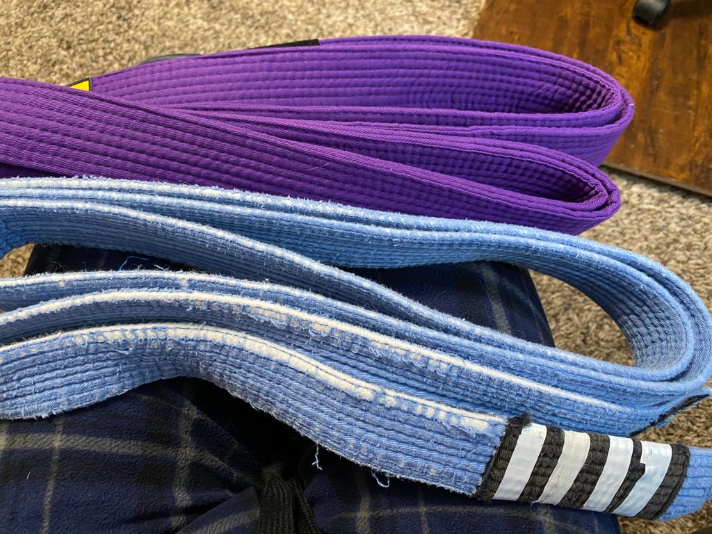 Brazilian Jiu-Jitsu blue belt purple belt