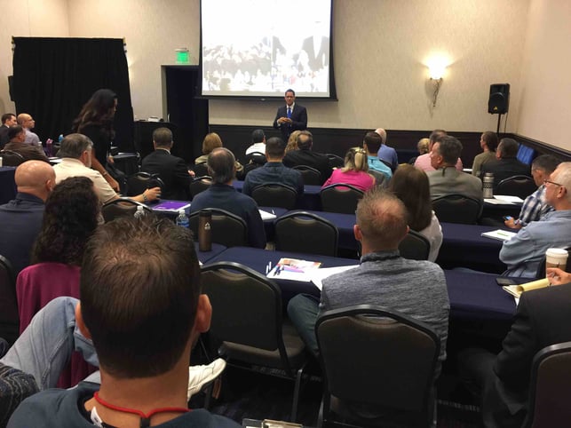 Keynote Speaker Wes Schaeffer at the Chiropractic Marketing Conference.