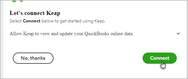 keap quickbooks online connect 2