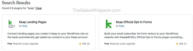 Keap WordPress Plugin Wes Schaeffer