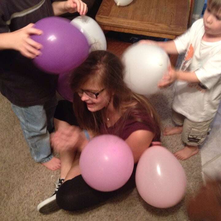 Father-Daughter dance with balloons and static electricity silliness