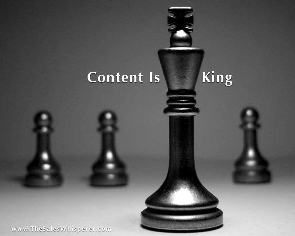 In the world of digital marketing you need to realize how content is king to make you visible to your prospects.