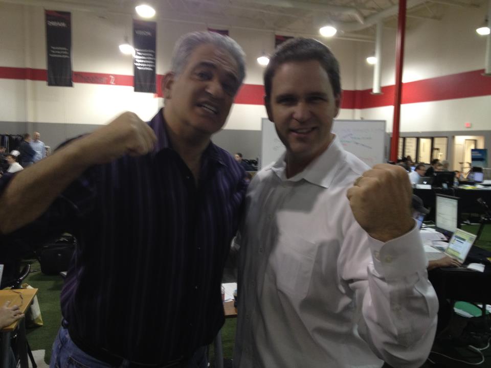 Bob Burg and Wes Schaeffer knock out marketing obstacles at the first Infusionsoft Accelerator in 2011.