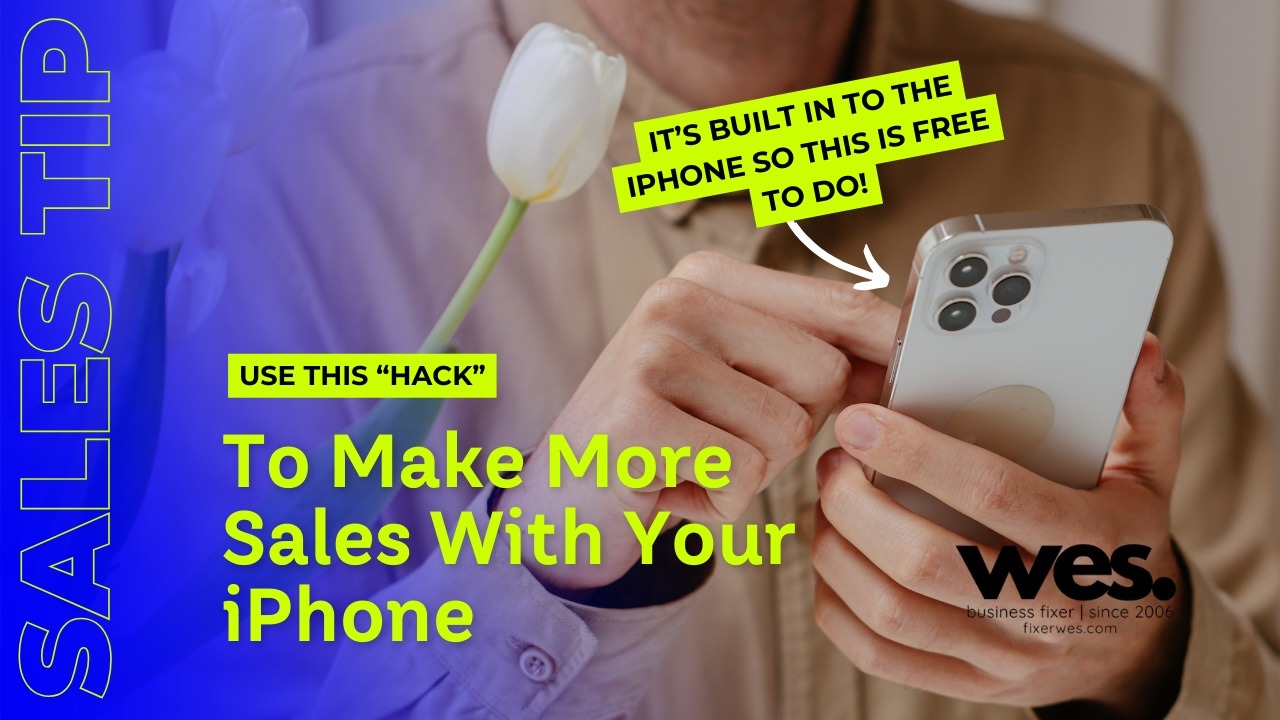 Doing more with less and faster, is the key to sales growth. Use this iPhone feature to close more sales faster. Time kills deals, and so do mistakes.