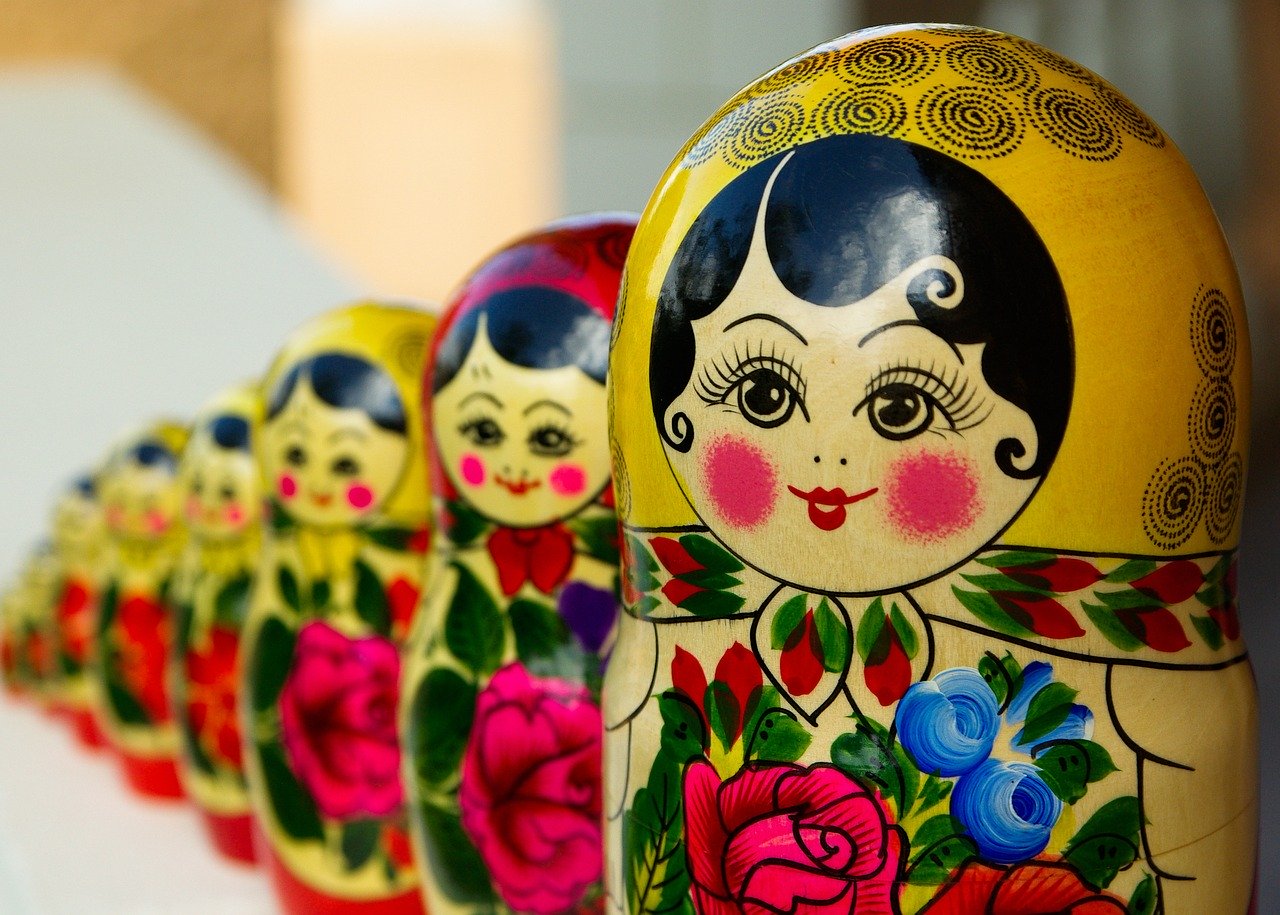 Russian nesting dolls are like peeling the onion of your business and your professional development.