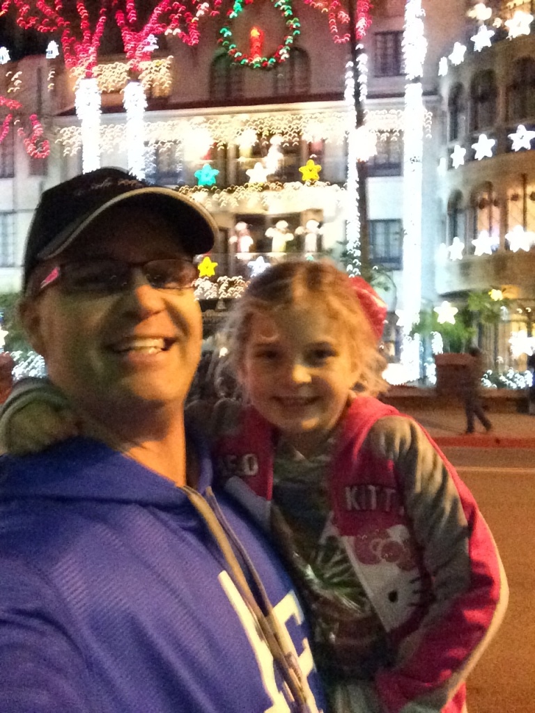 Ella and Wes at Mission Inn for Christmas.